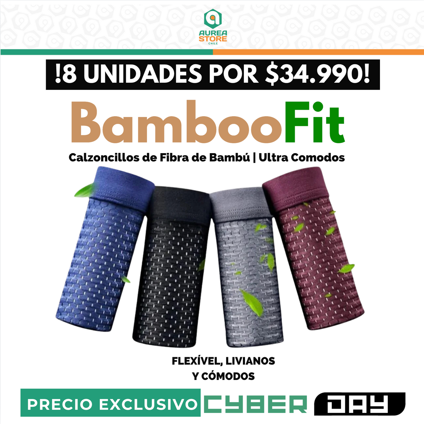 Calzoncillos de Fibra de Bambú | BambooFit- [🔥8 BÓXERS POR EL PRECIO DE 4 🔥]