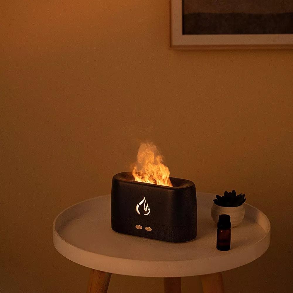 Humidificador Difusor De Aromas Ambientador De Llama Led + Esencia