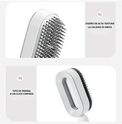 CLEANY BRUSH, CEPILLO AUTO LIMPIANTE PARA EL CABELLO Y PORTA CEPILLO